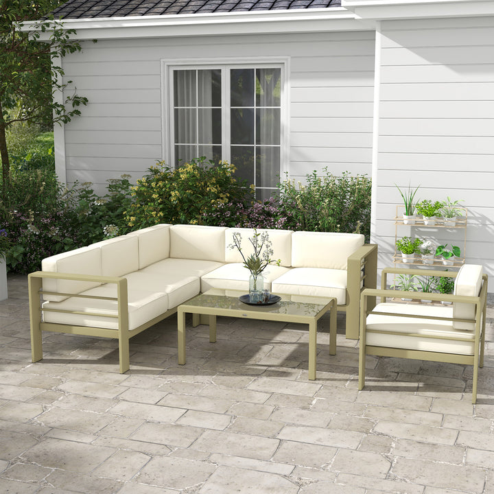 5-Piece Garden Sofa Set with Cushions