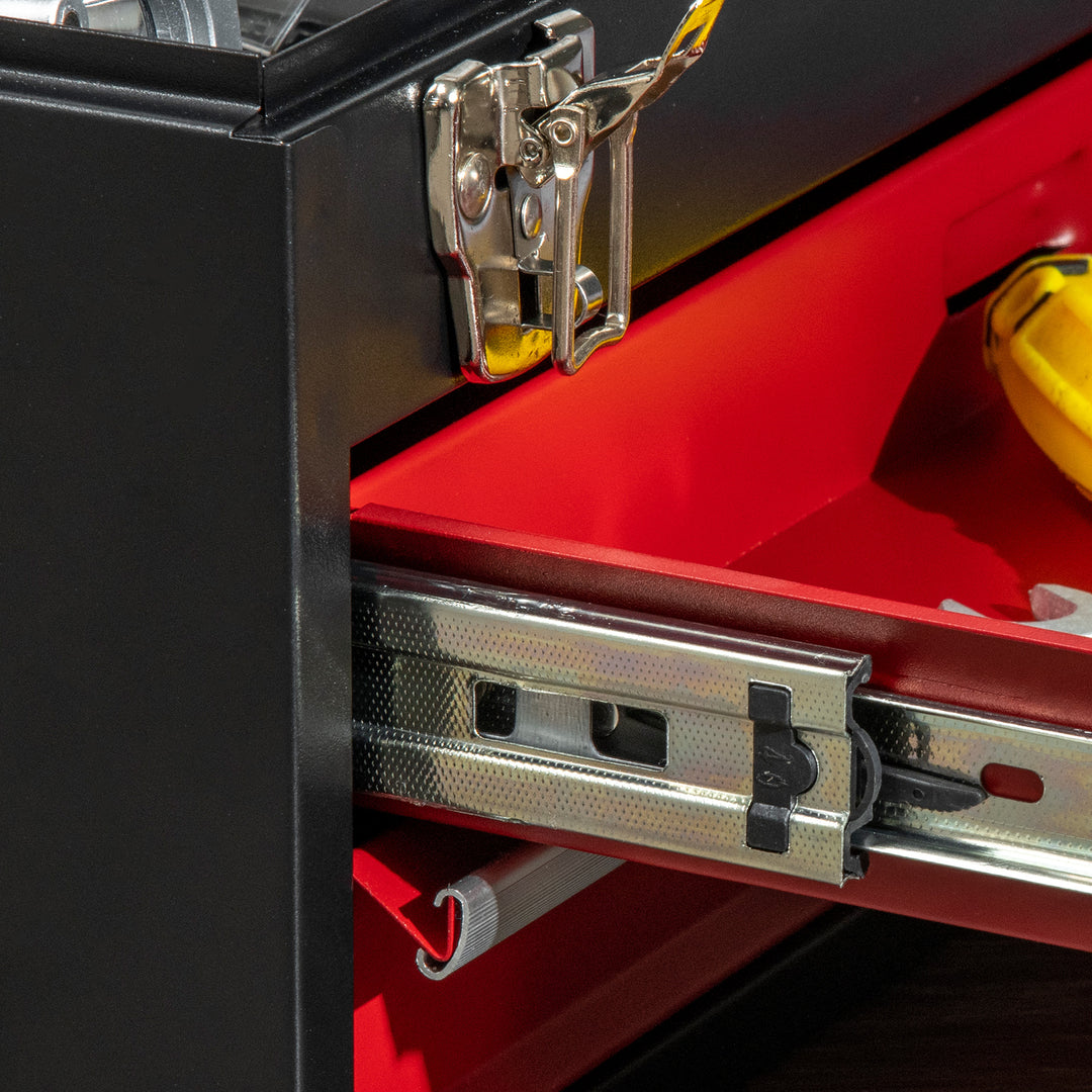 Lockable Metal Tool Chest with 2 Drawers