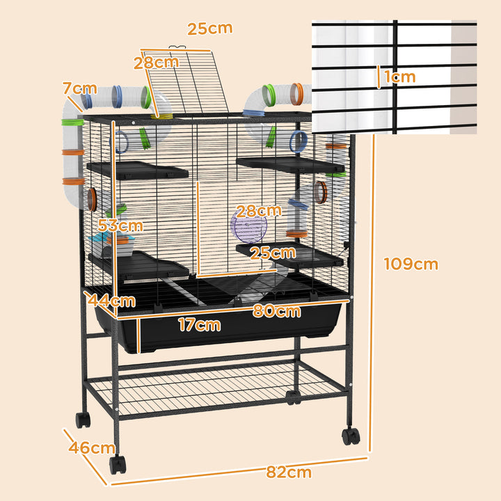 Large Hamster Cage Gerbil Cage with Tubes