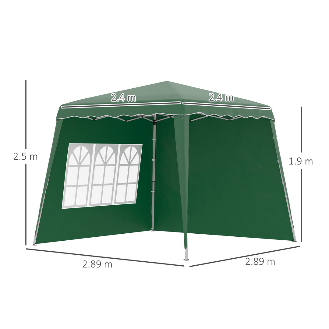 Pop Up Gazebo with 2 Sides