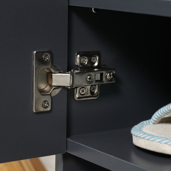 Shoe Cabinet: Modern Grey Storage with 2 Doors