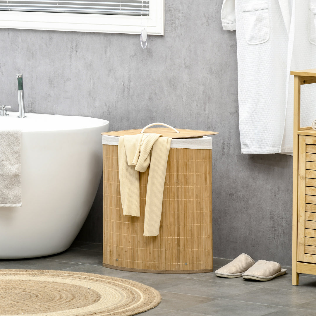 Bamboo Laundry Basket with Lid