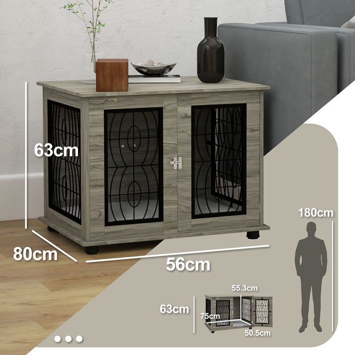 29.5" Indoor Dog Crate Furniture End Table with Soft Washable Cushion