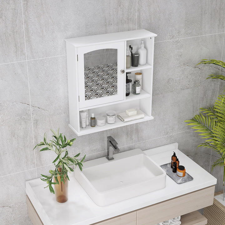 Kleankin Wall-Mounted Bathroom Cabinet, Adjustable Shelf