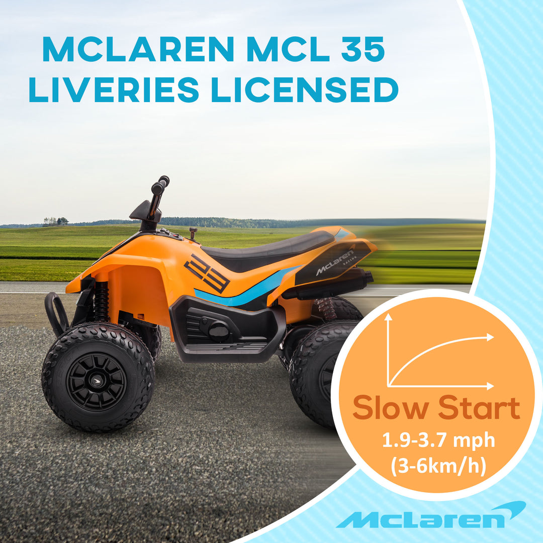 Mclaren Licensed 12V Quad Bike with Slow Start