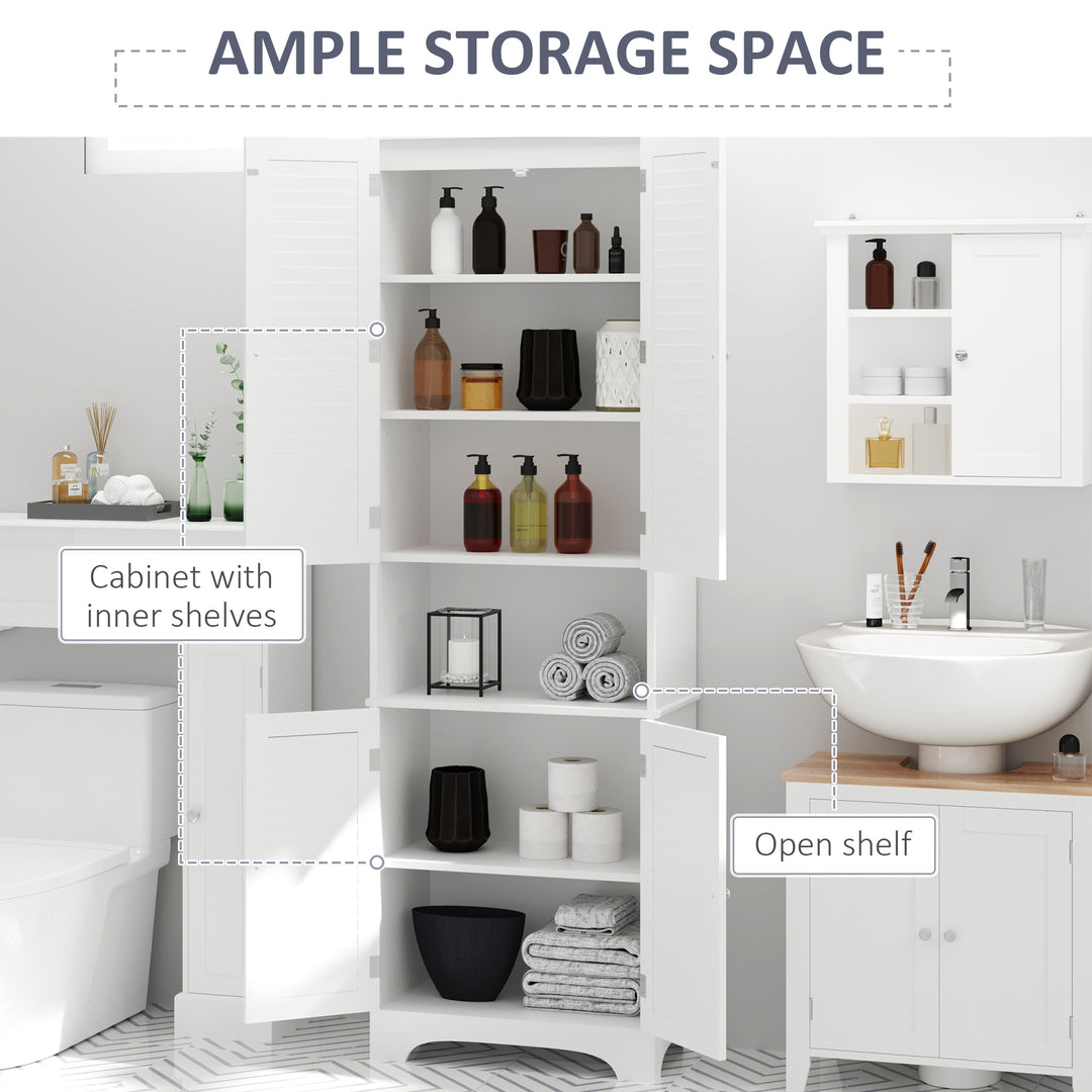 HOMCOM MDF Freestanding Bathroom Storage Cabinet