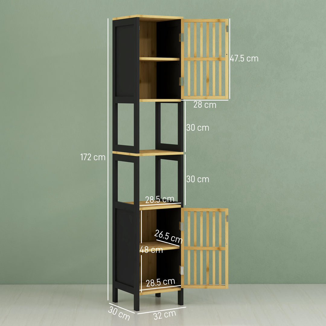 HOMCOM Tall Bathroom Storage Cabinet