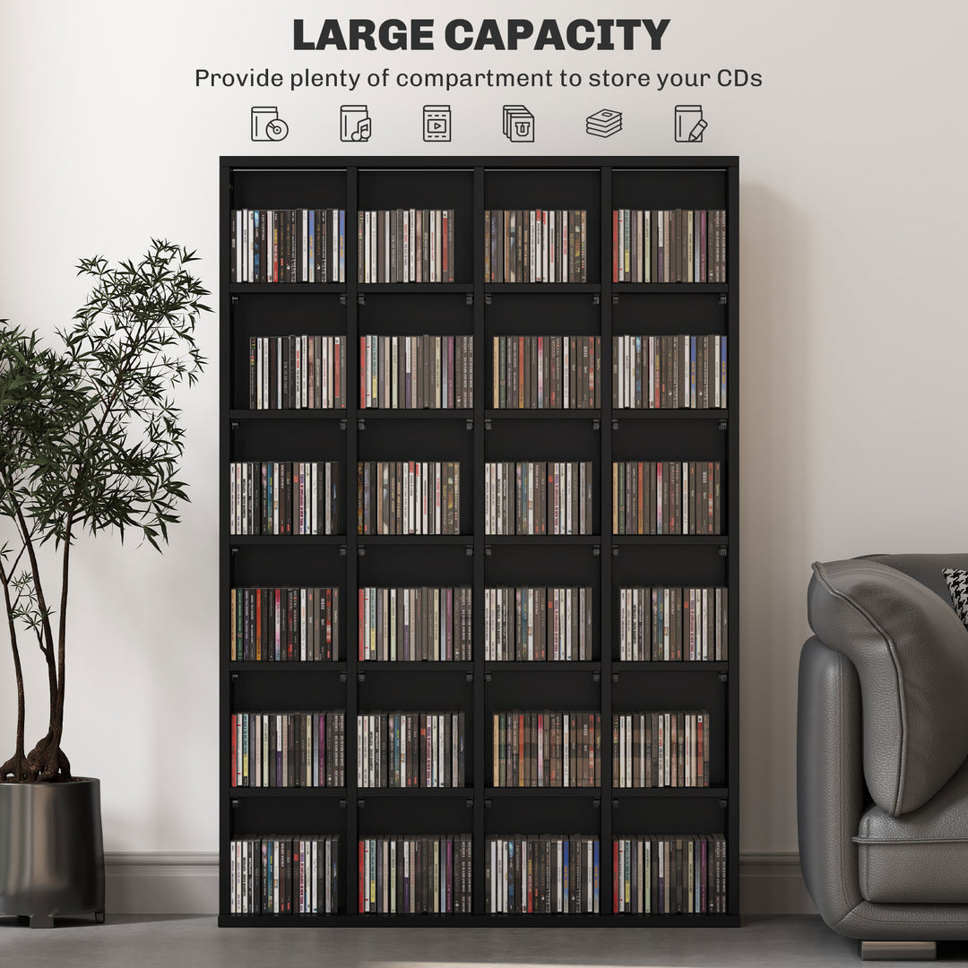 CD Storage Unit with Adjustable Shelves