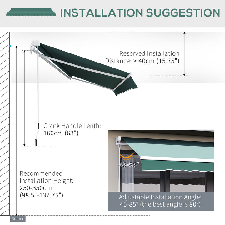 Manual Retractable Garden Patio Awning