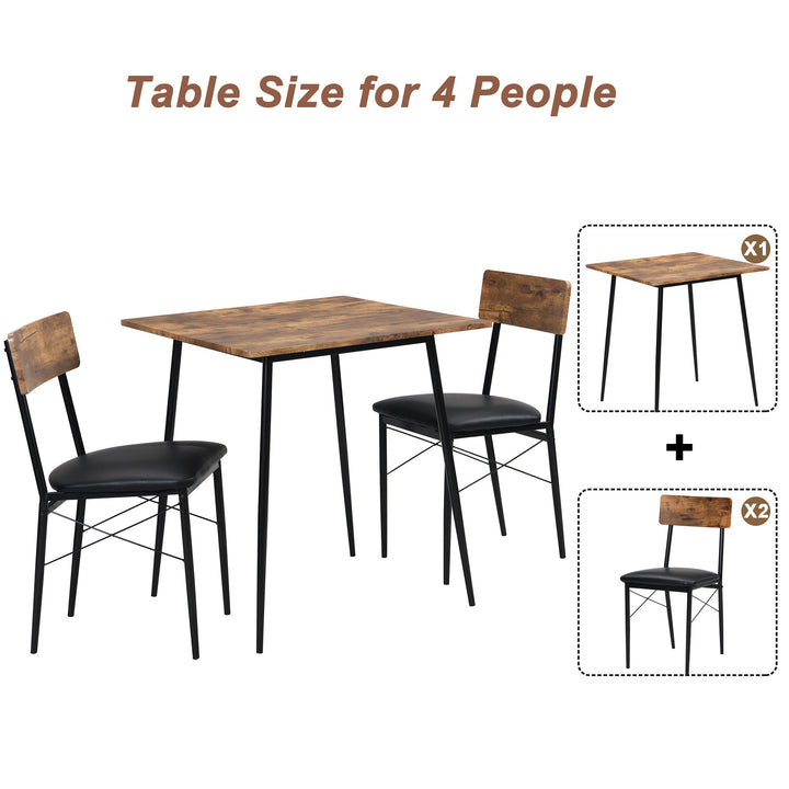 2-Seater Dining Set, Brown https://www.awin1.com/pclick.php?p=39114471377&a=1765756&m=17151 Aosom