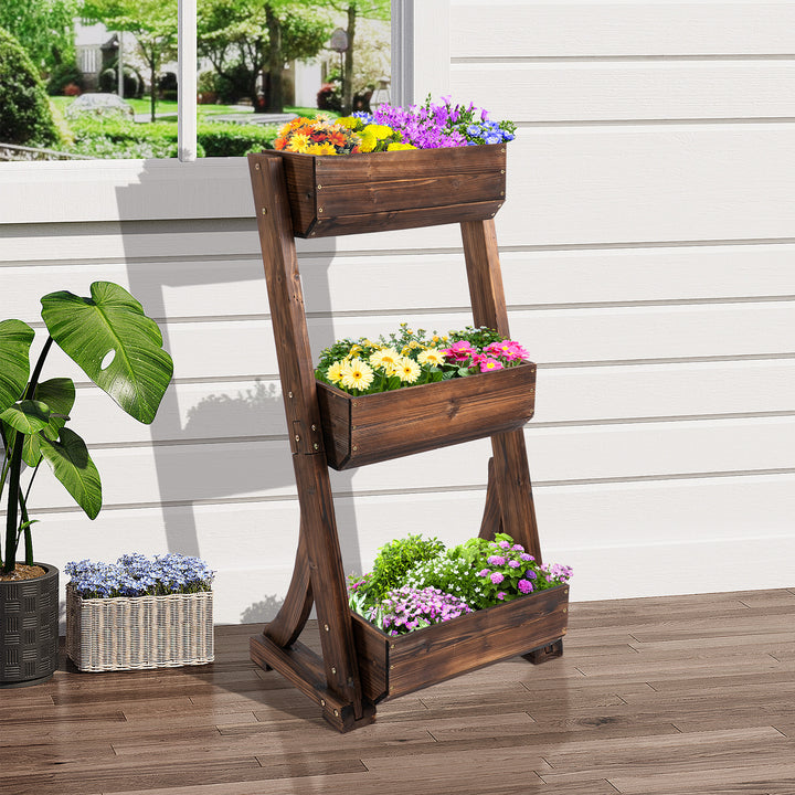 Outsunny 3-Tier Plant Stand Flower Stand Freestanding