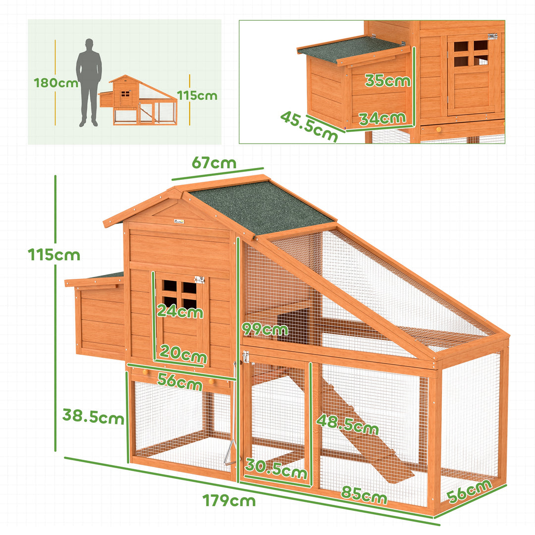 Wooden Chicken Coop with Run