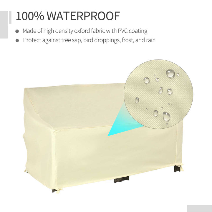 Outdoor Furniture Cover 2 Seater Loveseat Protection Tough PVC Lining Wind Rain Dust UV Waterproof