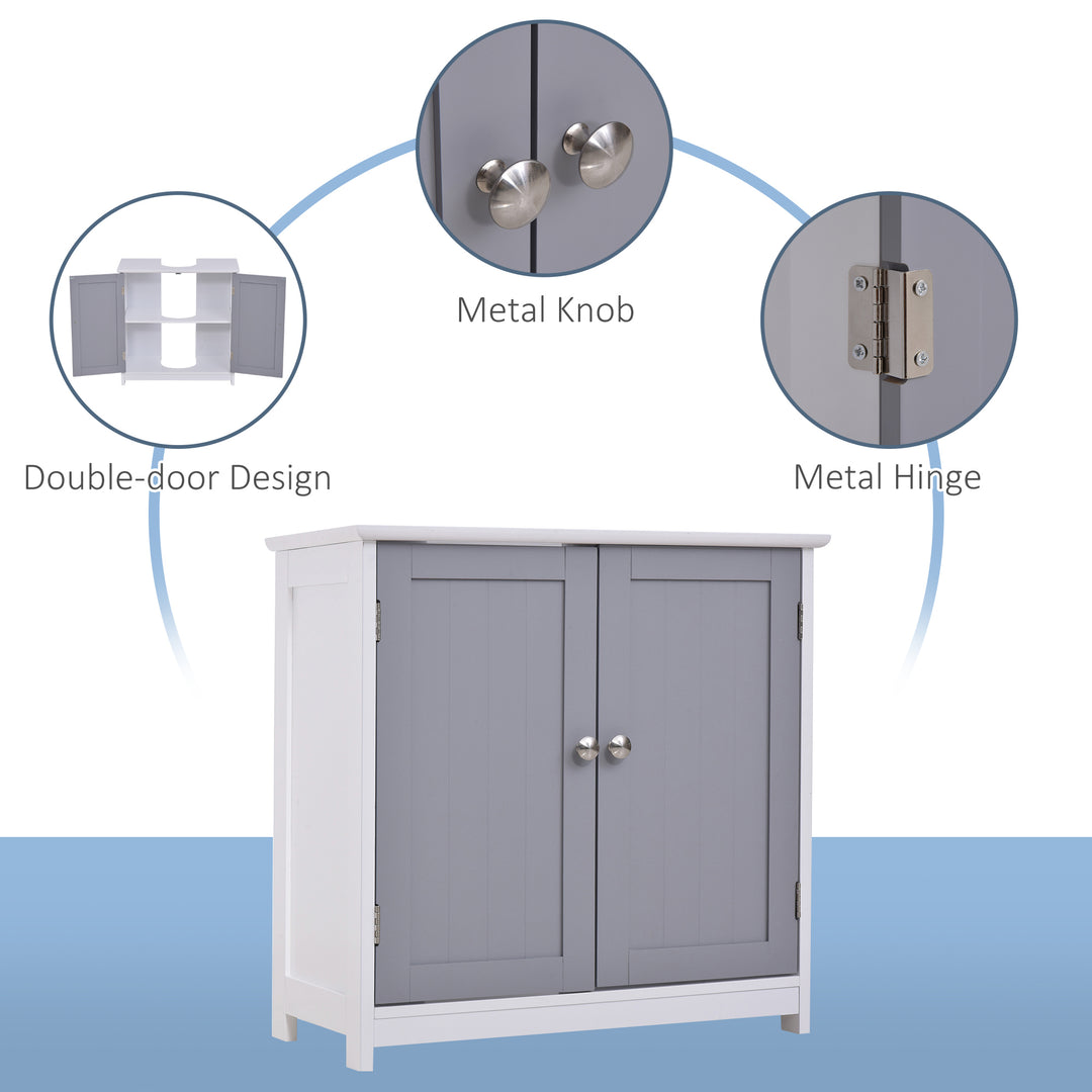 kleankin Vanity Vault: Under-Sink Storage Solution with Adjustable Shelf