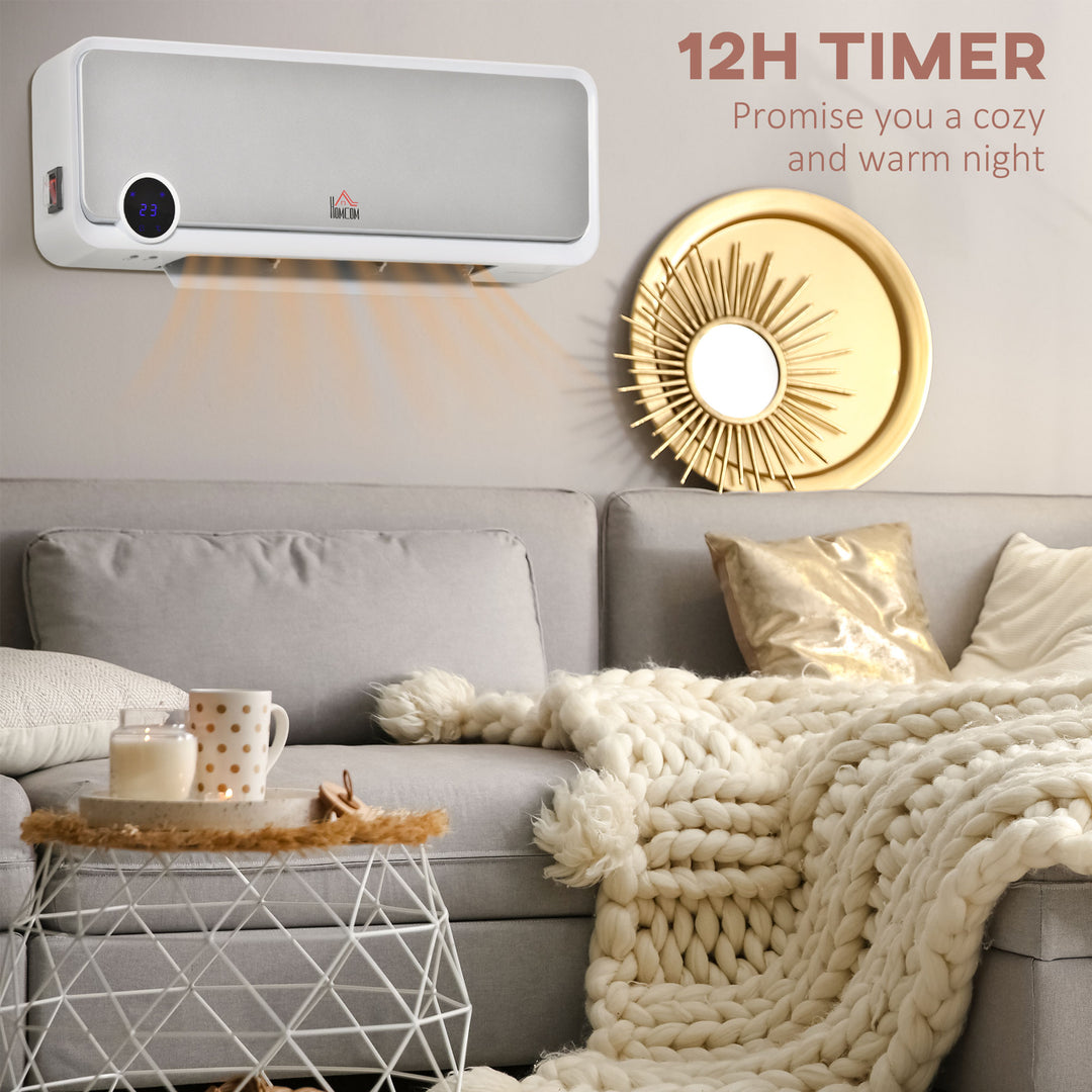 Wall Mounted Downflow Ceramic Heater with 12 Hour Timer