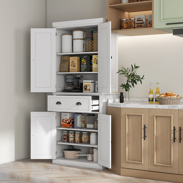 Traditional Kitchen Cupboard Freestanding Storage Cabinet with Drawer