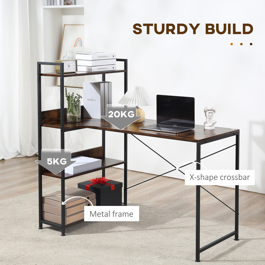 HOMCOM Industrial Brown Desk