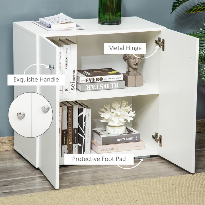 Storage Cabinet with 2 Shelves and Doors