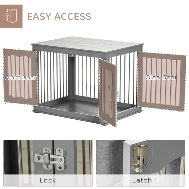 Dog Crate End Table with Three Doors