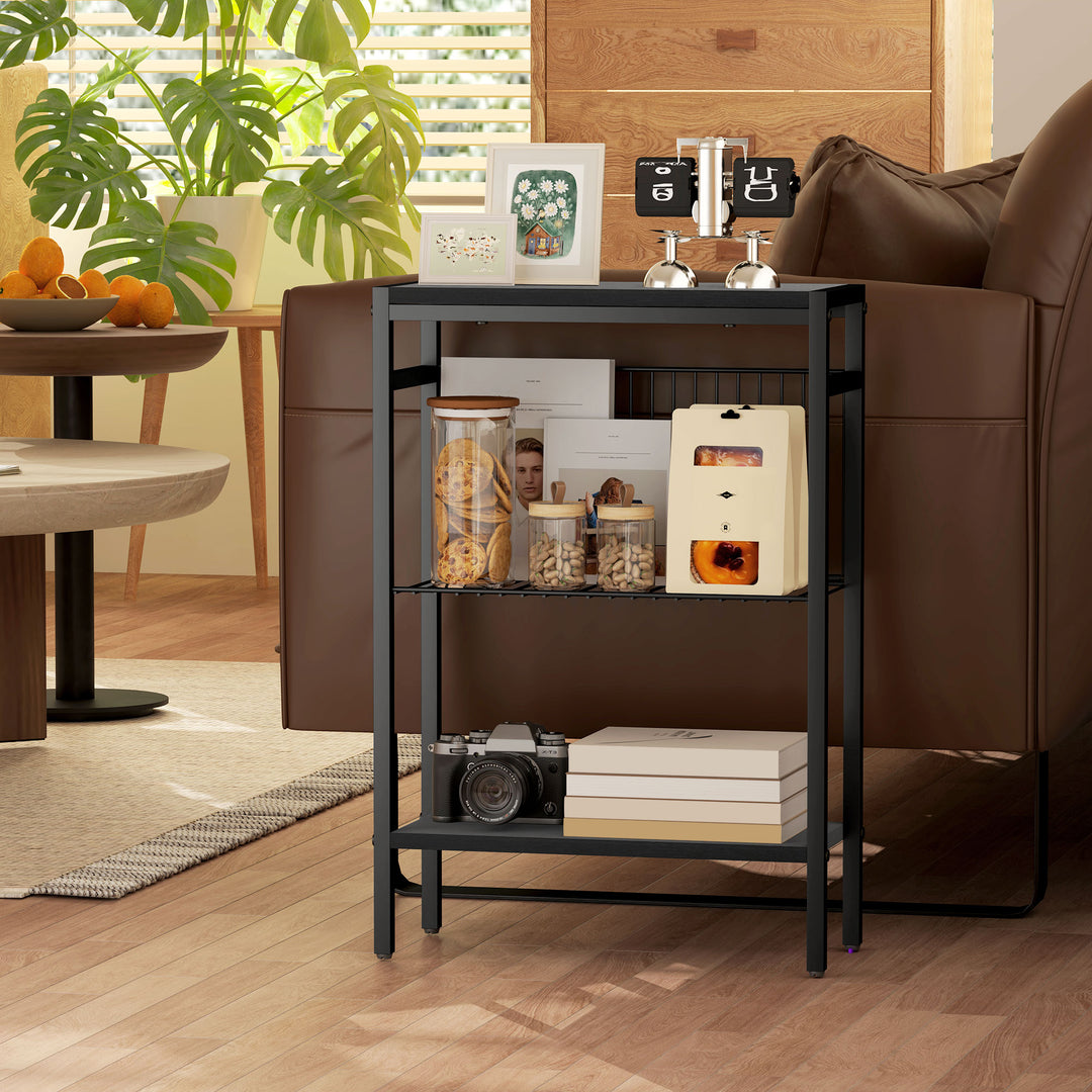 HOMCOM Steel Bedside Table