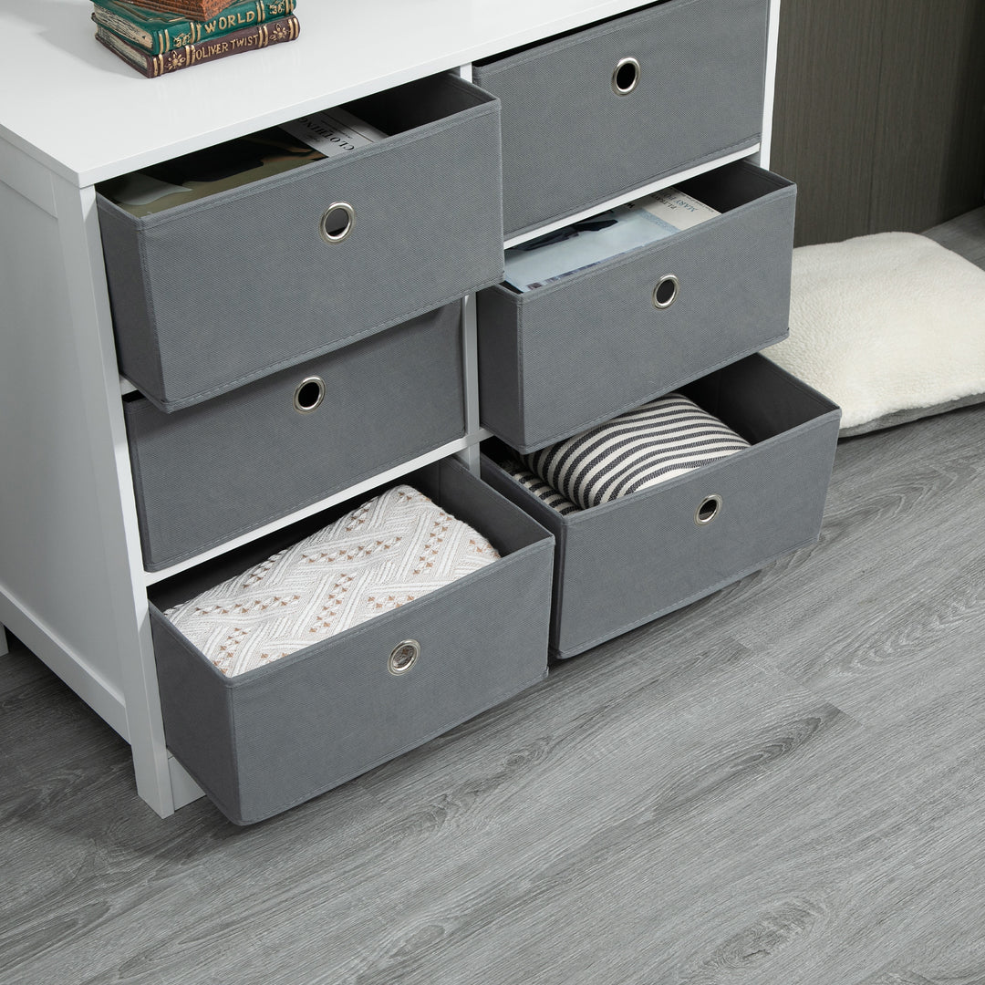 Bedroom Dresser: 6 Fabric Drawers for Living Room & Hallway Storage