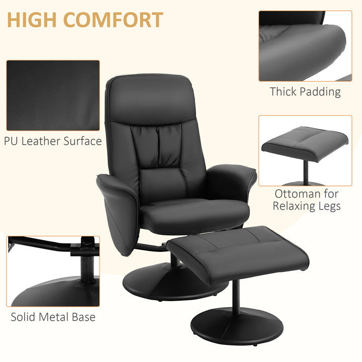 Executive Recliner Chair High Back and Footstool