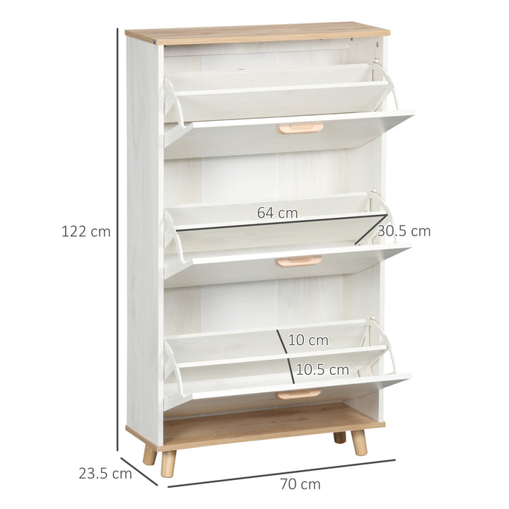 HOMCOM Slim Shoe Storage Cabinet