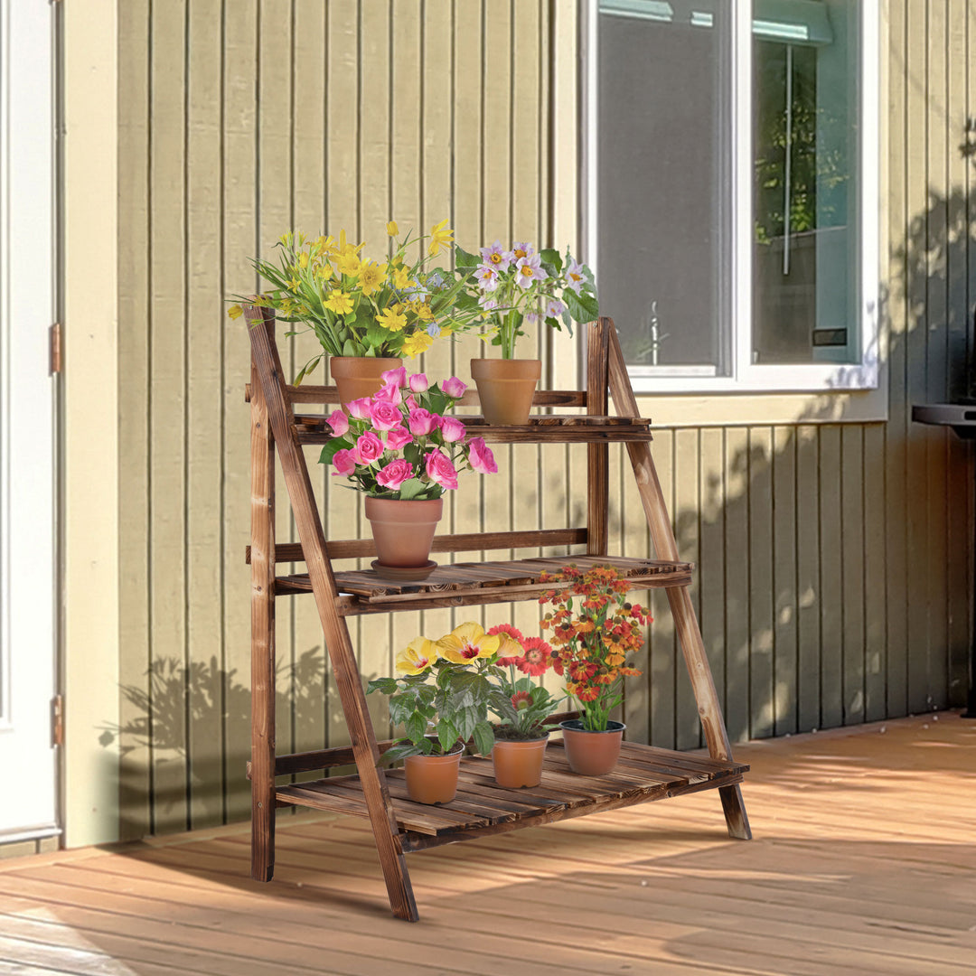 Outsunny Wooden Plant Stand