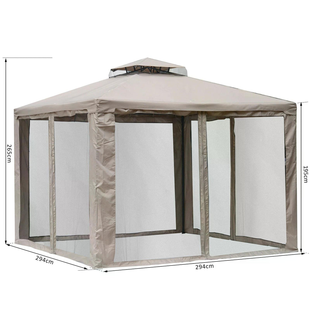 Outdoor Gazebo Tent with Mosquito Netting