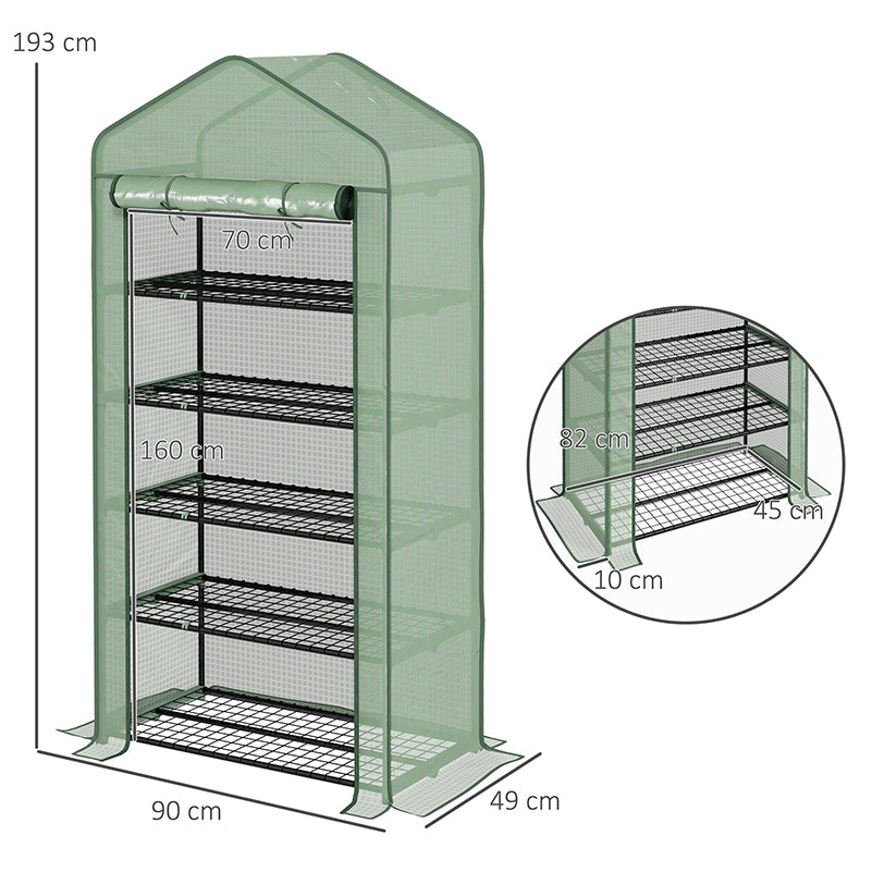 Portable Greenhouse: 5-Tier Shelving