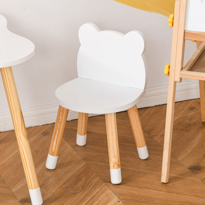 3 Piece Kids Table and Chair Set with 2 Bear-shaped Chairs