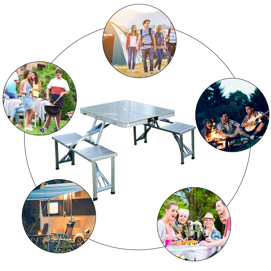 Folding Camping Table and Chairs Set