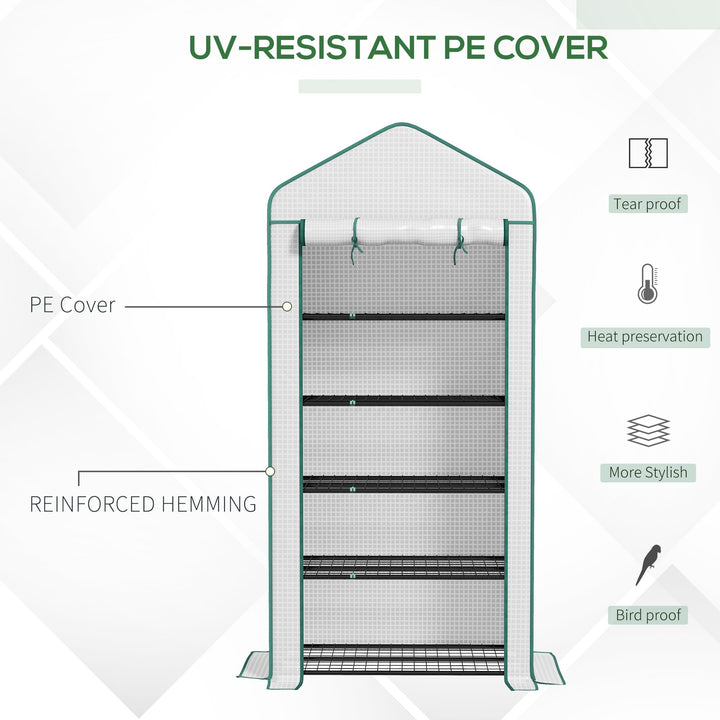 5 Tier Widened Mini Greenhouse w/ Reinforced PE Cover