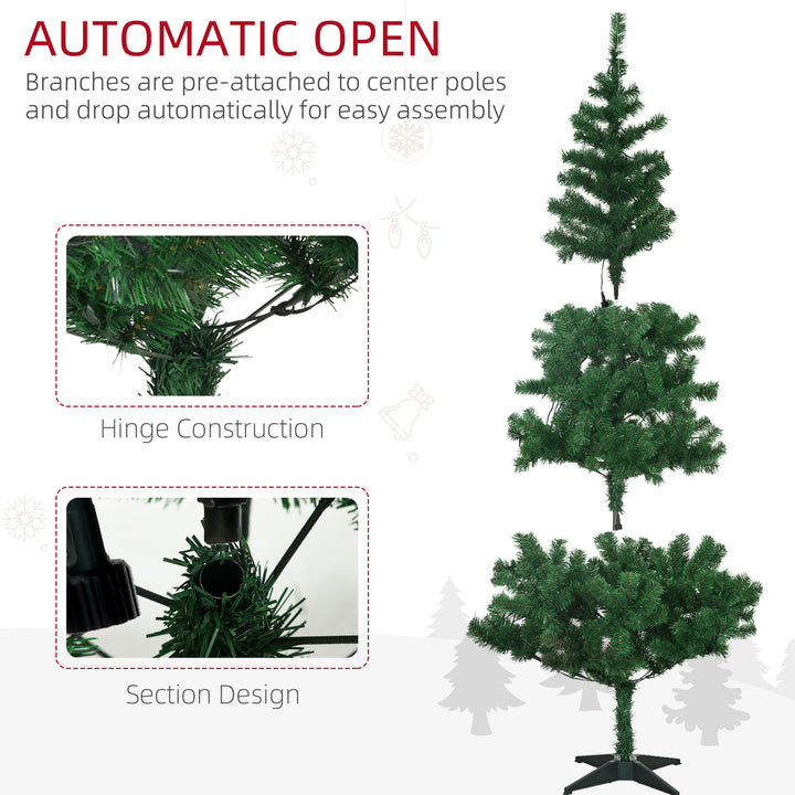 6' Artificial Prelit Christmas Trees Holiday DÃ©cor with Warm White LED Lights