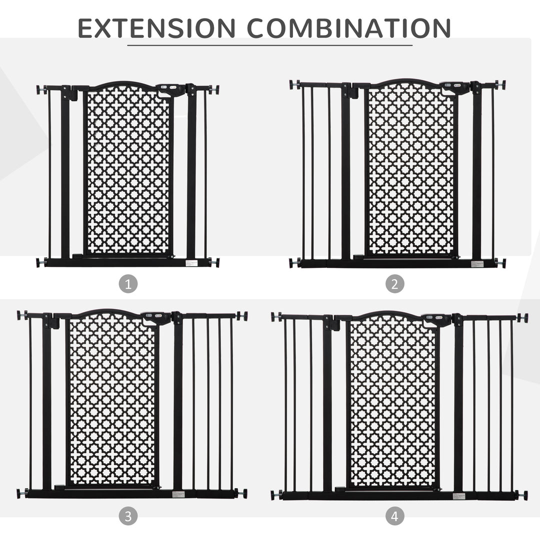 74-105 cm Pet Safety Gate Barrier Stair Pressure Fit with Auto Close and Double Locking for Doorways