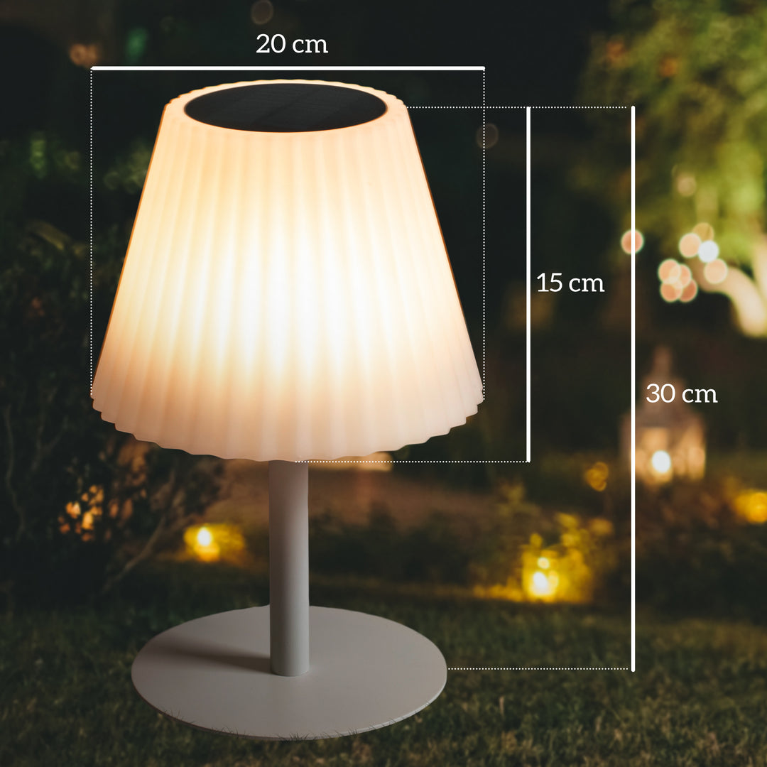 Solar-Powered Outdoor Luminary: Cordless LED Table Lamp with USB