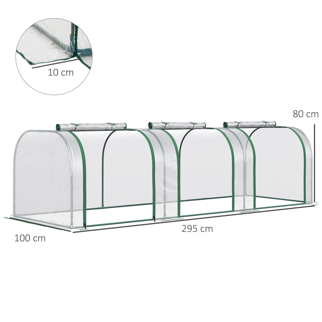 Transparent Tunnel Greenhouse: PVC Grow House with Steel Frame