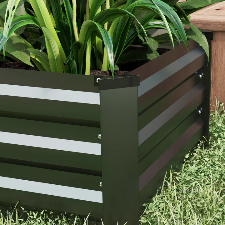 Galvanised Raised Beds for Garden Set of 2