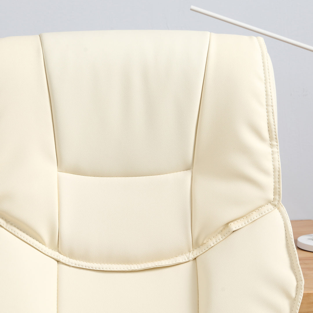 HOMCOM Computer Desk Chair, Cream White