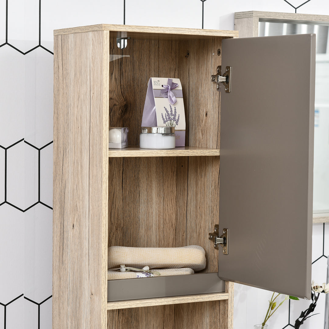 HOMCOM Tall Bathroom Cabinet with Anti-Tipping Base