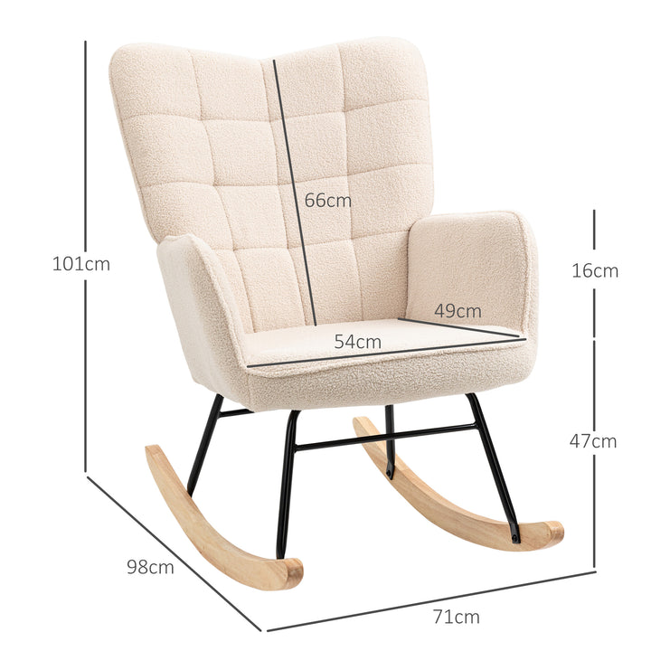 Wingback Rocking Chair for Nursing