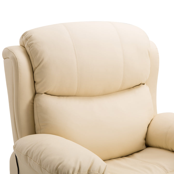 PU Leather Reclining Chair with 8 Massage Points and Heat