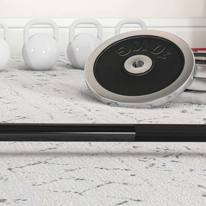 Olympic Barbell: Home Gym Essential with Spring Collars