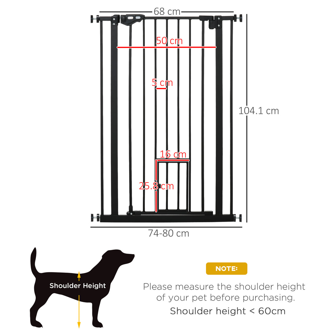 Extra Tall Dog Gate with Cat Door