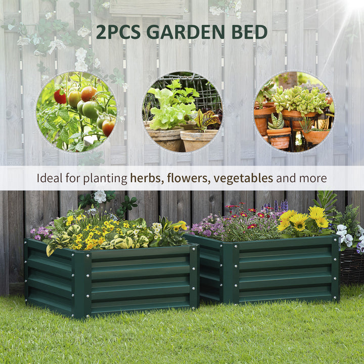 Set of 2 Raised Garden Bed