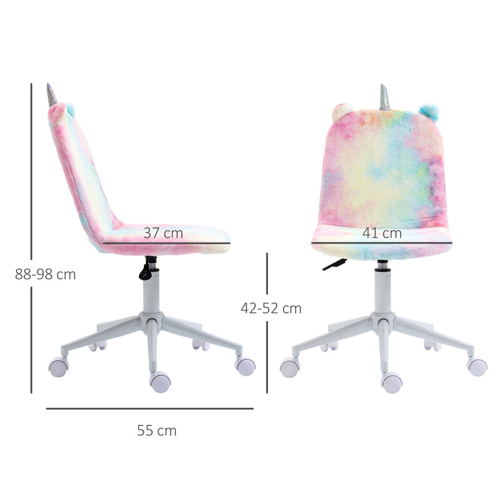 Vinsetto Fluffy Unicorn Office Chair, Multi-Colored