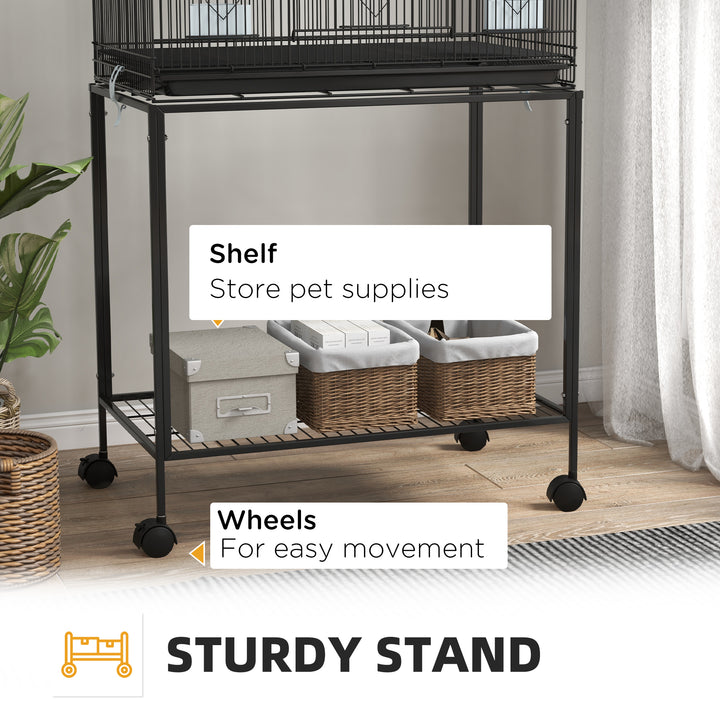 Double Stackable Bird Cage on Wheels w/ Stand