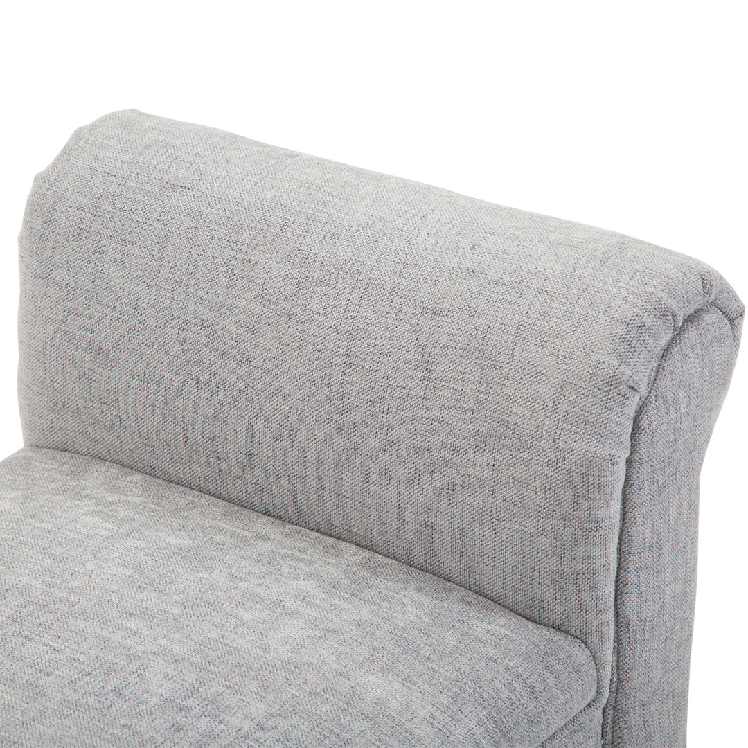 Chaise Lounge Sofa - Light Grey Ottoman Bench