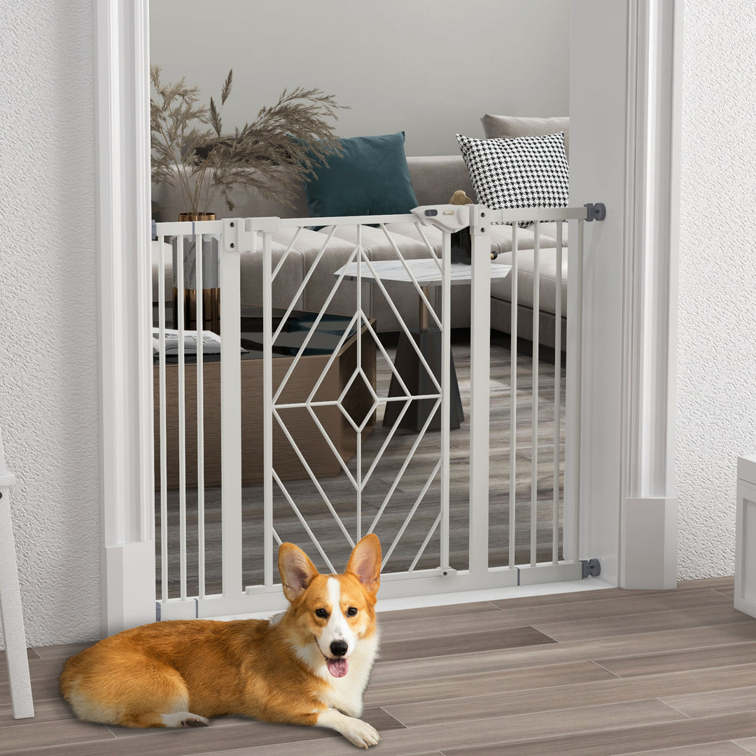 Pressure Fit Stair Gate Dog Gate w/ Auto Closing Door