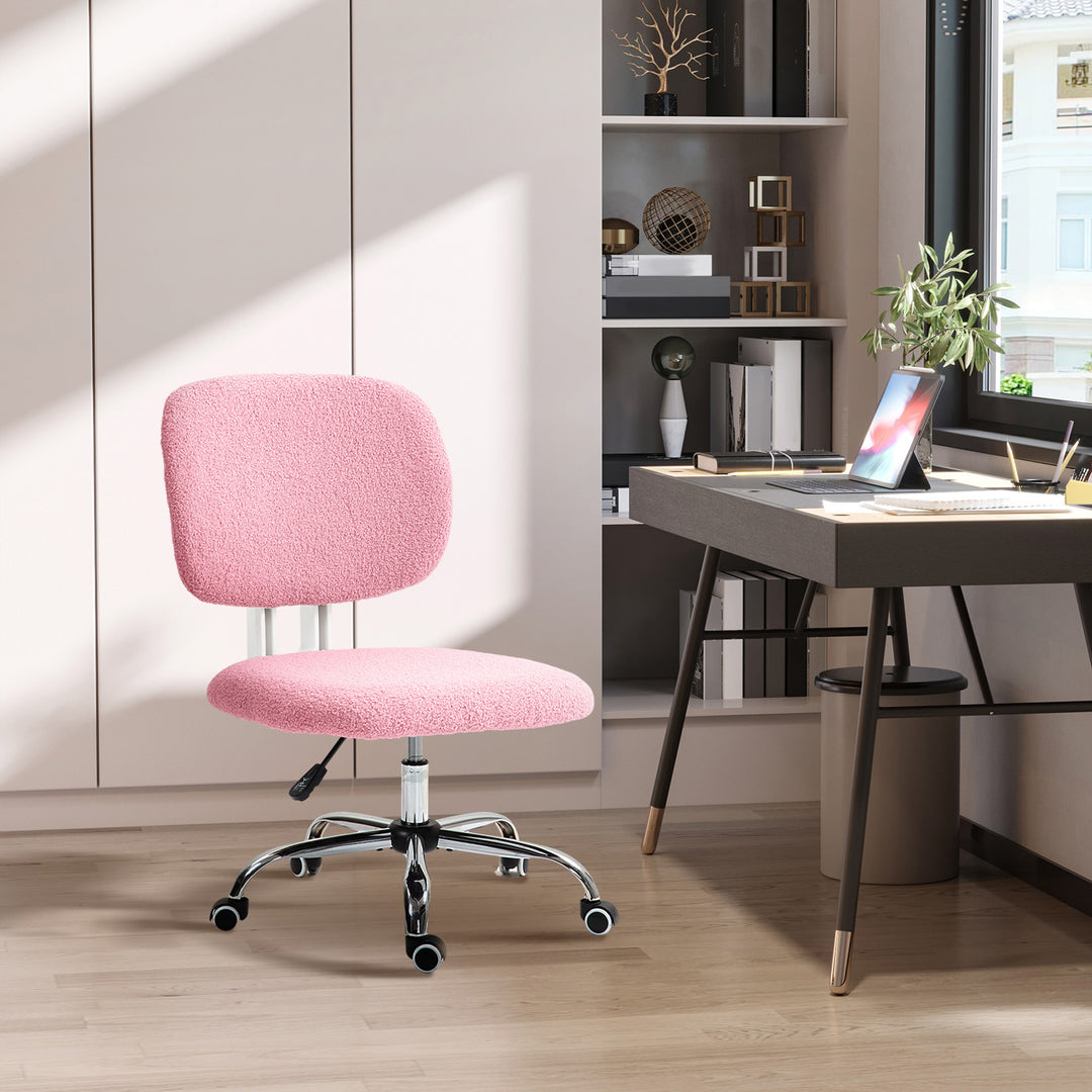 Vinsetto Armless Office Chair, Pink